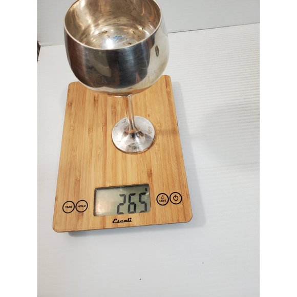 Vintage metal Goblet Chalice Wine Cup Modern Mid Century Metal Glasses Stemware - Picture 10 of 10